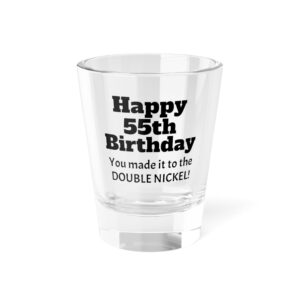 55th Birthday Shot Glass
