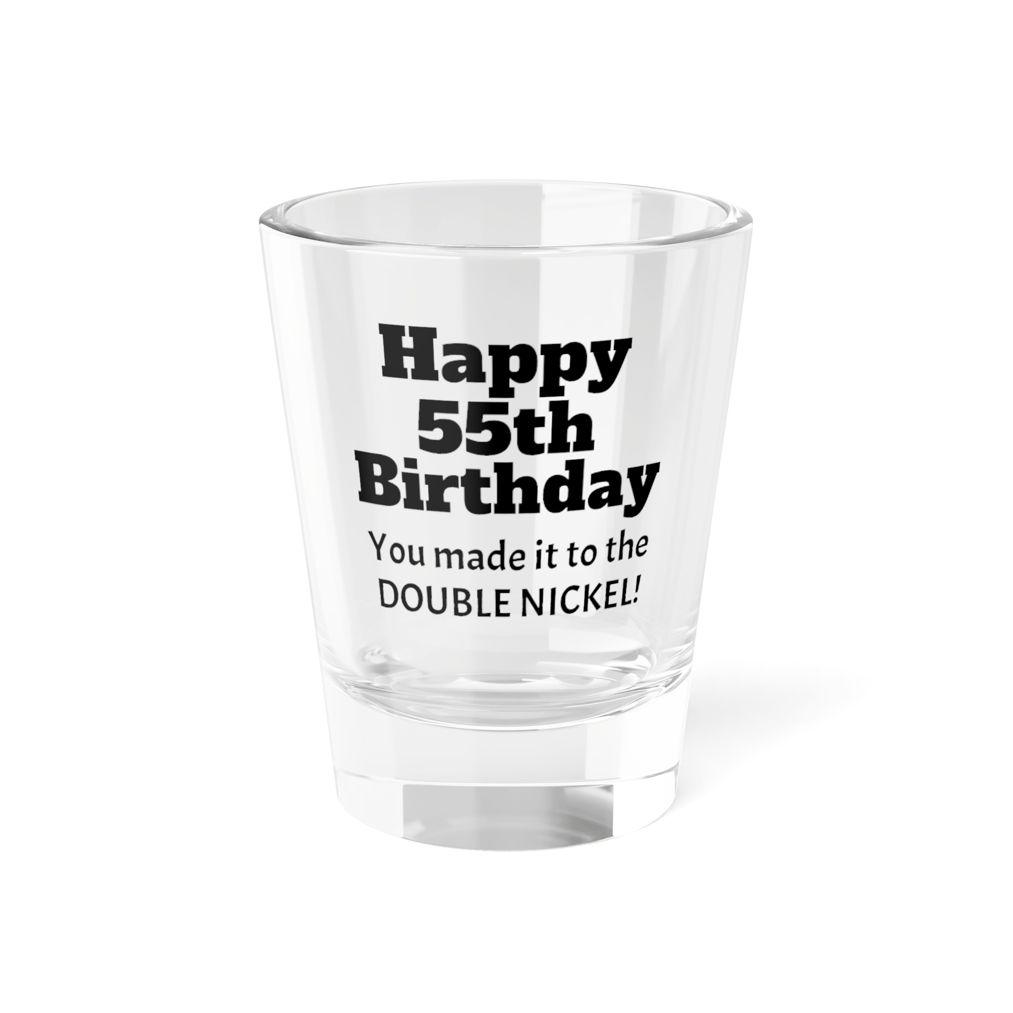 55th Birthday Shot Glass